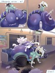 2_horns all_fours anthro anthro_on_anthro anthro_penetrated anthro_penetrating anthro_penetrating_anthro big_butt black_ribbon blue_body blue_fur butt butt_slap clothes_on_floor duo ejaculation erection exclamation_point eyes_closed from_behind_position fur genitals hair heart_symbol horn hot_dogging huge_butt huge_thighs humanoid_genitalia humanoid_penis hyper hyper_butt hyper_thighs interspecies machine male male/male male_penetrated male_penetrating male_penetrating_male motion_lines nude_anthro nude_male open_mouth penetration penis public public_sex rear_view sex size_difference slap spank_marks subway surprised_expression tail text thick_thighs white_body white_fur white_hair deliciousq dq_(deliciousq) canid canine fennec_fox fox mammal protogen robot true_fox 2025 english_description english_text hi_res