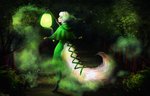 anthro bridge clothing cloud corset_piercing ear_piercing female forest furgonomics furry-specific_piercing golden_accessories green_clothing hair lamp lantern magic night paper_lantern piercing plant solo sparkles surface_piercing tail tail_piercing tree white_hair rizonik blizzard_entertainment warcraft dd mammal 2018 digital_media_(artwork) digital_painting_(artwork) full-length_portrait portrait widescreen