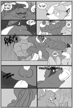 abandoned_building all_the_way_through anal anal_penetration anal_rape anthro big_muscles big_penis building carrying_another clothed clothing college_student costume dialogue erection eyewear forced genitals group hair halloween_costume haunted_house holding_another holidays house huge_penis hyper hyper_genitalia hyper_penis male male/male muscular muscular_male nipples nude nude_anthro nude_male penetration penis rape restrained restrained_by_tentacles sex sound_effects speech_bubble tentacles text topless topless_anthro topless_male trio wearing_eyewear wearing_hat unknownwolf halloween bear canid canine felid feline fox mammal monster black_and_white comic english_text hi_res monochrome