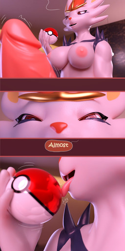 anthro areola balls bed bedroom big_balls big_penis breasts erection furniture genitals glans glistening glistening_balls glistening_body glistening_breasts glistening_face glistening_genitalia glistening_glans glistening_penis glistening_thighs gynomorph huge_balls huge_penis hyper hyper_genitalia hyper_penis imminent_cock_vore imminent_vore intersex licking nude_anthro penis pokeball text tongue vein veiny_penis hiddenmask18 nintendo pokemon cinderace generation_8_pokemon pokemon_(species) 3d_(artwork) absurd_res blender_(artwork) comic digital_media_(artwork) english_text hi_res