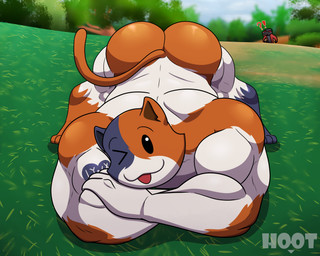 anthro ass_up big_butt black_body bulge butt clothed clothing front_view fur interrobang jack-o'_pose male male/male muscular muscular_anthro muscular_male nude one_eye_closed pose scales smile solo_focus tenting thick_thighs tongue topwear wide_hips wink dg254 epic_games fortnite background_character meowscles thunder_(fortnite) calico_cat domestic_cat felid feline felis komodo_dragon lizard mammal monitor_lizard reptile scalie 5:4 absurd_res digital_media_(artwork) hi_res