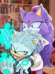 anthro cornrows dreadlocks duo eyelashes female hair hair_trimming lips male personal_grooming ponytail styling_hair trimming_(grooming) rit_chill sega sonic_the_hedgehog_(series) blaze_the_cat silver_the_hedgehog domestic_cat eulipotyphlan felid feline felis hedgehog mammal absurd_res hi_res