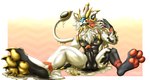 anthro balls biped claws erection feet foot_focus genitals glans goo_transformation humanoid_genitalia humanoid_penis male mid_transformation pawpads penis solo tail transformation jazzaaro nintendo pokemon generation_7_pokemon legendary_pokemon pokemon_(species) solgaleo torracat hi_res