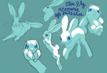 :< ambiguous_gender blue_eyes bodily_fluids crossed_arms feral fur looking_at_viewer looking_away open_mouth semi-anthro simple_background solo sweat sweatdrop text whiskers white_body white_fur dokudrinker hare lagomorph leporid mammal digital_media_(artwork) english_text