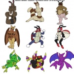 1:1 2012 anthro arachnid ariados arthropod avian bat bat_wings big_breasts bird black_eyes blue_eyes breasts butt crobat eyelashes female furret generation_2_pokemon genitals group hoothoot ignatius_husky insect kneeling ledian ledyba looking_at_viewer mammal membrane_(anatomy) membranous_wings nintendo nipples noctowl nude open_mouth pokemon pokemon_(species) purple_sclera pussy red_eyes red_sclera sentret simple_background smile spinarak spread_legs spreading standing teeth tongue white_background white_eyes wings yellow_sclera