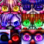 anthro glowing glowing_eyes group infanio machine text five_nights_at_freddy's scottgames sister_location ballora_(fnafsl) bidybab_(fnafsl) circus_baby_(fnaf) ennard_(fnafsl) funtime_foxy_(fnaf) funtime_freddy_(fnafsl) animatronic bear canid canine fox humanoid mammal robot 1:1 2016 digital_media_(artwork)