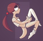 anthro band-aid bandage clothing docked_tail female footwear hair knee_highs knee_socks legwear panties ponytail short_tail socks solo tail thick_tail underwear nekuzx anne_(nekuzx) gecko lizard reptile scalie