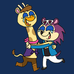 anthro bodily_fluids crying female female/female fur hug love purple_body purple_fur tears tears_of_joy sanrioboyirl animal_crossing nintendo gracie_(animal_crossing) label_able eulipotyphlan giraffe giraffid hedgehog mammal 1:1 alpha_channel hi_res