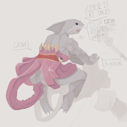 all_fours ambiguous_gender ambiguous_penetration anthro bald black_sclera butt clothing dark_sclera dress duo explicitly_stated_nonconsent female forced penetration rape sex sharp_teeth teeth tentacle_penetration tentacle_rape tentacle_sex tentacles text 4chan_anon unknown_artist dc_comics princess_shark animate_inanimate aquatic cephalopod coleoid fish living_clothing mollusk octopodiform octopus shark 1:1 2025 digital_media_(artwork) english_text hi_res
