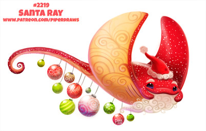 beard clothing facial_hair feral gills hat headgear headwear holidays humor male ornament pun smile solo text visual_pun piper_thibodeau christmas santa_claus aquatic fish manta_ray ray_(fish) digital_media_(artwork) digital_painting_(artwork) painting_(artwork) translated url