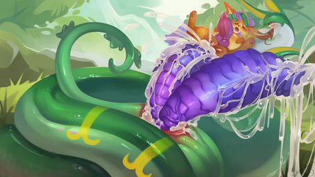 2_penises anal anal_penetration animal_genitalia anthro balls big_penis blush bodily_fluids cum erection excessive_cum excessive_genital_fluids genital_fluids genitals green_body huge_penis hyper hyper_genitalia hyper_penis male male/male multi_genitalia multi_penis nude penetration penis size_difference tail tongue snorlaxk nintendo pokemon eeveelution generation_4_pokemon generation_5_pokemon leafeon pokemon_(species) serperior hi_res