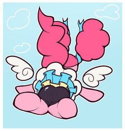 border bottomwear clothed clothing dress falling female feral magical_girl_outfit ribbons shorts solo spandex spandex_shorts spats tight_bottomwear tight_clothing tight_shorts upskirt white_border wings vanilla_bundt friendship_is_magic hasbro my_little_pony pinkie_pie_(mlp) absurd_res hi_res