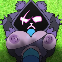 anthro areola blue_glans blue_penis bouncing_breasts breast_play breasts clothing disembodied_penis disgusted_expression duo exposed_breasts eye_scar facial_scar female female_anthro first_person_view genitals glans hood looking_at_viewer male male/female nipples penile penis penis_between_breasts purple_areola purple_ears purple_nipples scar sex titfuck torn_clothing bav epic_games fortnite raven_team_leader humanoid 1:1 animated no_sound short_playtime video