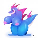 anthro areola big_breasts breasts erect_nipples female huge_breasts nipples non-mammal_breasts nude pokemorph puffy_areola slightly_chubby solo tongue mrmadhead nintendo pokemon feraligatr generation_2_pokemon pokemon_(species) reptile scalie 1:1 hi_res