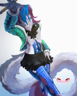 angry annoyed belly bodysuit bottomwear clothing cropped_jacket female fingers fluffy glistening glistening_clothing glistening_skinsuit latex legwear miniskirt skinsuit skirt solo stockings tail thigh_highs tight_clothing wide_hips vreygal avari chinchilla chinchillid mammal rodent 4:5 absurd_res hi_res