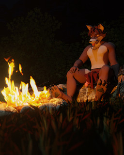 3_toes animal_genitalia animal_penis anthro biceps big_penis black_pawpads brown_body brown_fur brown_hair canine_genitalia canine_penis claws erection eyebrows feet fur genitals hair knot male muscular nude nude_male orange_eyes outside pawpads paws penis solo standing tail toes coldwhim3d vintage_story coldwhim canid canine fox mammal 4:5 absurd_res digital_media_(artwork) hi_res