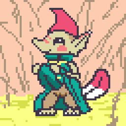 anthro blush clothed clothing clothing_lift female grass miniature plant poncho poncho_only pussy_peek shrunken size_difference smaller_female solo standing vaginal tabloi minish_cap nintendo the_legend_of_zelda humanoid minish 1:1 digital_media_(artwork) pixel_(artwork)