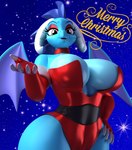 anthro big_breasts breasts female female_anthro merry_christmas solo argos90 friendship_is_magic hasbro my_little_pony mythology princess_ember_(mlp) dragon mythological_creature mythological_scalie scalie blender_(artwork) digital_media_(artwork) hi_res