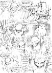 angry attack blood blush bodily_fluids claws crying dialogue duo embarrassed female forced japanese male not_furry scared screaming smile solo_focus sweat tears tentacles text morphine_(artist) earthbound_(series) nintendo giygas alien mook tentacle_creature 2007 comic japanese_text monochrome translated