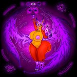 anthro big_breasts big_butt breasts butt countershading female genitals huge_breasts huge_butt looking_at_viewer magic nipples nude pussy solo wide_hips wings elysios drainia_(elysios) canid canine demon fox mammal 1:1 absurd_res alpha_channel hi_res