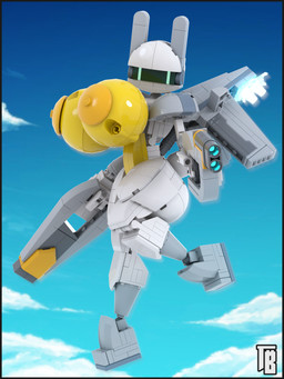 3_fingers anthro big_breasts black_border border breasts cybernetics energy female fingers flying futuristic genitals glowing glowing_eyes gun huge_breasts hyper hyper_breasts industrial jet_pack lego_brick machine military model_kit nipples nude nude_female ranged_weapon rev-rabbit robotic sky solo synthetic vulva weapon white_body thiccbrick lego robot_anthro 3:4 3d_(artwork) digital_media_(artwork) hi_res