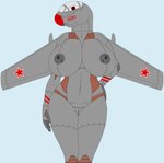 aircraft big_breasts breasts female genitals machine nipples non-mammal_nipples not_furry pussy solo vehicle kernkraftwerks aircraft_humanoid living_aircraft living_machine living_vehicle absurd_res hi_res