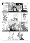 2020 4koma 5_fingers aniapt_(manga) anthro back_muscles black_nose blush canid canine canis cheek_tuft chien clothed clothing comic cute_fangs detailed_background dialogue digital_media_(artwork) domestic_dog dotted_line dotted_line_picture dress_shirt duo ellipsis english_text facial_tuft fingers fluffy fluffy_tail four_frame_image furniture greyscale hair happy hoodie inside kemono male male/male mammal mephitid messy_hair monochrome multicolored_body muscular muscular_anthro muscular_male on_sofa open_mouth open_smile outside pattern_background raised_tail screentone shirt simple_background sitting skunk smile sofa speech_bubble tail tapirclip text topwear triceps tuft two_tone_body walking