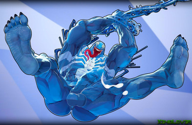 anus balls big_penis blue_body bodily_fluids butt butt_from_the_front cum emblem erection feet genital_fluids genitals humanoid_genitalia humanoid_penis leaking_cum long_tongue male muscular not_furry nude open_mouth penis sharp_teeth solo spread_legs spreading swinging teeth tendrils tongue tongue_out thekidxeno marvel marvel_rivals venom_(marvel) alien alien_humanoid humanoid symbiote 3d_(artwork) absurd_res blender_(artwork) digital_media_(artwork) hi_res