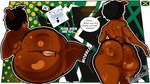 afro anthro anus aroused asian ass_up big_breasts big_butt black_coded blush bodily_fluids border breasts brown_body brown_lips brown_nose butt camel_toe confusion covered_eyes dialogue duo ear_piercing ear_ring ears_up eyelashes female flag_patch flags freckled_breasts freckled_butt freckled_face freckles genitals glistening glistening_body glistening_butt green_background grey_lips grey_nose hair huge_butt humanoid_genitalia humanoid_pussy jamaican_flag lips lying markings mole_(marking) motion_lines nationality neutral_expression nude nude_anthro nude_female on_side onomatopoeia piercing plump_labia presenting presenting_hindquarters pussy rear_view ring_piercing scut_tail short_tail side_boob simple_background sound_effects south_korean_flag speech_bubble sweat sweatdrop sweaty_butt tail text walking white_border awesomemazda04 ms._jamaica_(awesomemazda04) ms._south_korea_(awesomemazda04) animal_humanoid canid canine canis cottontail_rabbit domestic_dog humanoid korean_jindo lagomorph lagomorph_humanoid leporid leporid_humanoid mammal mammal_humanoid rabbit spitz 4k absurd_res cel_shading english_text hi_res korean_text shaded watermark