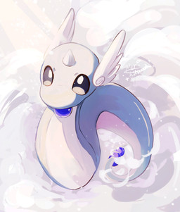 ambiguous_gender black_eyes blue_body cloud feral horn solo tail chikuwa222 nintendo pokemon dragonair generation_1_pokemon pokemon_(species) scalie 2026 hi_res signature