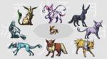 ambiguous_gender black_body black_fur blue_body blue_eyes blue_fur brown_body brown_eyes brown_fur claws evolutionary_family feral fur group looking_at_viewer purple_eyes realistic red_eyes tail yellow_body yellow_fur yaj_leaf nintendo pokemon canid canine eevee eeveelution espeon felid flareon generation_1_pokemon generation_2_pokemon generation_4_pokemon generation_6_pokemon glaceon jolteon leafeon mammal marine pokemon_(species) sylveon umbreon vaporeon 16:9 hi_res widescreen