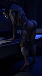 blue_penis bodypaint butt computer desk electronics erection face_paint furniture genitals inside leaning leaning_forward male model_spaceship nude penis pose presenting presenting_hindquarters solo standing table cheap-wazoo bioware electronic_arts mass_effect garrus_vakarian alien turian 3d_(artwork) absurd_res digital_media_(artwork) hi_res pinup