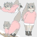 anthro boots clothed clothing female footwear kemono membrane_(anatomy) patagium shoes solo sweater tail topwear ekaki510 flying_squirrel mammal rodent sciurid siberian_flying_squirrel 1:1