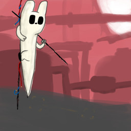 ambiguous_gender climbing feral nude outside side_view solo rain_world videocult slugcat 1:1 2026 digital_drawing_(artwork) digital_media_(artwork) hi_res