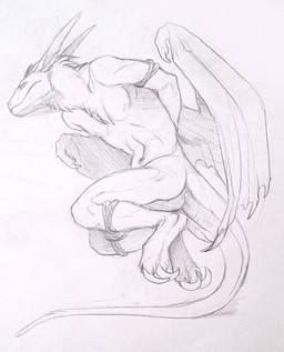 2_toes anthro bdsm bondage bound feet fur male solo submissive submissive_male tail toes drmax mythology dragon furred_dragon furred_scalie mythological_creature mythological_scalie scalie hi_res sketch traditional_media_(artwork)