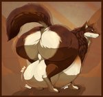 after_vore balls belly big_balls big_belly big_butt bloat bloated bodily_noises border brown_body brown_eyes brown_fur brown_nose butt curvy_figure different_sound_effects feral fur genitals huge_balls huge_belly huge_butt hyper hyper_balls hyper_belly hyper_genitalia looking_at_viewer looking_back male male_pred morbidly_obese morbidly_obese_feral morbidly_obese_male motion_lines obese obese_feral obese_male onomatopoeia orange_border overweight overweight_feral overweight_male post_vore_weight_gain shortened_sound_effect simple_background slorsh slosh sloshing_balls solo sound_effect_variant sound_effects text thick_thighs voluptuous voluptuous_feral voluptuous_male vore vowelless vowelless_sound_effect weight_gain wide_hips wobbling asaneman aster_(asaneman) canid canine canis mammal wolf 2019 absurd_res hi_res