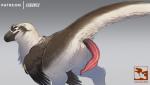 2019 absurd_res animal_genitalia beak biped brown_body brown_feathers butt cloaca dakotaraptor dinosaur dromaeosaurid erection extinct feathered_dinosaur feathered_scalie feathers feral fur genitals hi_res long_penis male multicolored_body multicolored_feathers nude penis prehistoric_species pubic_boot qwertydragon red_eyes reptile saurian_(game) scalie simple_background solo standing tail tapering_penis theropod two_tone_body two_tone_feathers unusual_anatomy unusual_genitalia unusual_penis white_body white_feathers