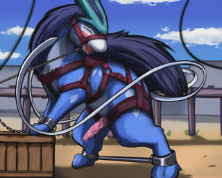 ball_gag bdsm blush bondage bound cloud erection eyes_closed gag gagged katoa_shippo legendary_pokémon male nintendo nude outside penis pokémon sky solo spreader_bar suicune tapering_penis video_games
Rating: Explicit
Score: 15
User: Finchmaster
Date: December 31, 2013