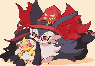anthro blinking clothing duo embarrassed eyewear fingers fur glasses grey_body grey_fur hat headgear headwear heart_symbol red_body red_clothing red_fur red_headwear red_nose white_body white_fur yellow_body usv02 nintendo pokemon fan_character braixen canid canine generation_3_pokemon generation_6_pokemon mammal mawile pokemon_(species) animated animated_gif loop short_playtime