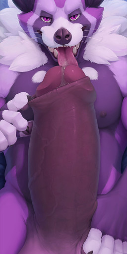 5_fingers anthro auto_penis_lick balls bedroom_eyes big_balls big_penis biped black_claws black_finger_claws black_nose bodily_fluids claws countershade_face countershade_fur countershade_torso countershading dakimakura erection fangs finger_claws fingerless_(marking) fingerpads fingers foreskin foreskin_play foreskin_pull fur genital_fluids genital_focus genitals glans hand_on_balls hand_on_own_balls hand_on_own_penis hand_on_penis huge_balls huge_penis humanoid_genitalia humanoid_hands humanoid_penis hyper hyper_balls hyper_genitalia hyper_penis licking logo looking_at_viewer looking_down looking_down_at_viewer low-angle_view male male_anthro masturbation multicolored_body multicolored_fur muscular muscular_anthro muscular_male narrowed_eyes neck_tuft nipples nude nude_anthro nude_male open_mouth open_smile oral oral_masturbation pawpads pecs penile penile_masturbation penis penis_focus pink_glans pink_tongue precum precum_on_own_tongue precum_on_tongue purple_body purple_eyes purple_fur retracted_foreskin seductive self_lick sharp_teeth smile smiling_at_viewer solo teeth tongue tuft vein veiny_penis whiskers white_body white_fur suck_mcjones bento_(character) binturong mammal viverrid 1:3 artist_logo dakimakura_design digital_media_(artwork) hi_res shaded