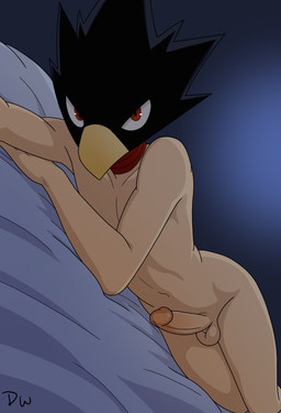 athletic athletic_humanoid athletic_male balls beak beak_closed bedding black_body black_feather_hair black_feathers black_head black_pseudo_hair dutch_angle erection feather_hair feathers fingers for_a_head front_view genitals glans glistening glistening_body glistening_eyes humanoid_genitalia humanoid_penis iris light_body light_skin logo looking_at_viewer lying male male_humanoid mouth_closed narrowed_eyes navel nude nude_humanoid nude_male on_side orange_glans penis pose pseudo_hair pupils red_eyes slim slim_humanoid slim_male solo tan_balls tan_body tan_penis tan_skin white_sclera yellow_beak darkwolf79 my_hero_academia fumikage_tokoyami animal_head animal_humanoid avian avian_humanoid bird_humanoid humanoid 2025 absurd_res artist_logo digital_media_(artwork) english_description hi_res pinup portrait shaded three-quarter_portrait
