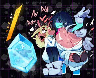 ambiguous_gender anthro big_butt butt butt_jiggle butt_slap clothed clothing female female/ambiguous frozen game_ui hooves jiggling male on_lap over_knee partially_clothed sitting slap snowgrave spanking disabledfetus deltarune undertale_(series) berdly kris_(deltarune) noelle_holiday avian bird blue_jay corvid deer human jay_(bird) mammal new_world_deer new_world_jay oscine passerine reindeer hi_res
