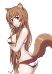 bikini breasts brown_body brown_fur brown_hair butt clothed clothing female fur hair long_hair looking_at_viewer side_boob solo swimwear two-piece_swimsuit under_boob sekaianimangaart the_rising_of_the_shield_hero raphtalia animal_humanoid canid canid_humanoid canine canine_humanoid humanoid mammal mammal_humanoid raccoon_dog tanuki tanuki_humanoid digital_media_(artwork) hi_res