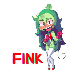 anthro biped breasts camel_toe clothing covering_chest embarrassed female footwear fur gloves green_body green_fur green_hair hair handwear high_heels jagged_teeth legwear leotard line_tail long_hair looking_at_viewer open_mouth pose red_eyes shoes simple_background small_breasts solo standing tail text thigh_highs thin_tail tight_clothing white_background young chi-iz cartoon_network ok_k.o.!_let's_be_heroes fink_(ok_k.o.!_lbh) mammal mouse murid murine rodent 2018 digital_media_(artwork) hi_res portrait