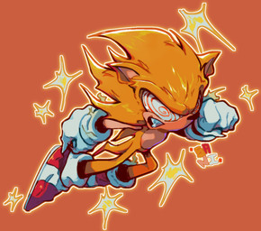 flying fur male orange_background simple_background solo spiral spiral_eyes star yellow_body yellow_fur sanikink fleetway_comics sega sonic_the_comic sonic_the_hedgehog_(comics) sonic_the_hedgehog_(series) super_sonic_(sonic_the_comic) eulipotyphlan hedgehog mammal hi_res