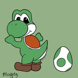 ambiguous_gender anthro black_eyes brown_clothing brown_footwear brown_shoes closed_smile clothing egg footwear green_background green_body looking_at_viewer looking_back looking_back_at_viewer mouth_closed shoes simple_background smile solo yoshi_egg moghis mario_bros mario_super_sluggers nintendo yoshi_dancing_next_to_an_egg yoshi_(character) green_yoshi yoshi 1:1 2021 colored digital_drawing_(artwork) digital_media_(artwork) hi_res meme portuguese_description signature