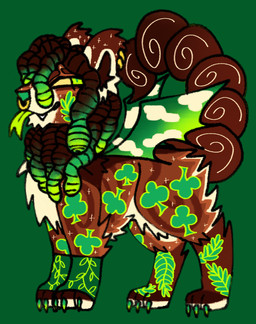 ambiguous_gender chest_tuft claws countershading cute_fangs dreadlocks ear_piercing facial_piercing fangs feral forked_tongue gradient_hair gradient_wings hair nose_piercing paws piercing plant_markings solo sparklefur standing teeth tongue tuft jackrabbit_(artist) iranian_mythology middle_eastern_mythology mythology felid mammal manticore 2025 digital_drawing_(artwork) digital_media_(artwork) hi_res ibispaint_(artwork)