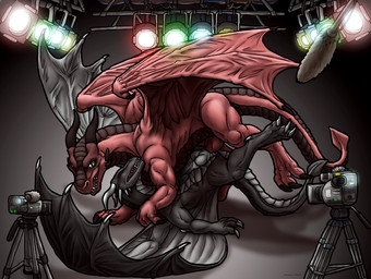3_toes anal anal_penetration animal_genitalia animal_penis balls black_body black_claws black_horn black_scales black_tail camera canine_genitalia canine_penis claws duo erection eyes_closed feet feral feral_on_feral from_front_position genitals gradient_background green_eyes grey_body grey_scales grey_tail horn knot long_tail lying male male/male male_penetrated male_penetrating male_penetrating_male membrane_(anatomy) membranous_wings missionary_position multicolored_body multicolored_scales multicolored_tail muscular muscular_feral muscular_male on_back open_mouth penetration penis pupils quadruped recording red_body red_penis red_scales red_tail red_wings scales sex sharp_teeth simple_background slit_pupils spade_tail spotlight tail teeth toe_claws toes two_tone_body two_tone_scales two_tone_tail white_balls white_body white_claws white_horn white_penis white_scales white_tail wings antihuman mythology alex_(redrosid) redrosid dragon mythological_creature mythological_scalie scalie 2012 digital_media_(artwork)