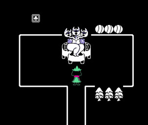 3_eyes 3_heads anthro bed big_breasts black_body blush bodily_fluids breasts clothing cum cum_from_vagina cum_in_vagina cum_inside duo female female_penetrated furniture genital_fluids huge_breasts humor leaking_cum male male/female male_penetrating male_penetrating_female multi_eye multi_head on_model orgasm penetration penile penile_penetration penis_in_vagina sex smile sound_effects sprite_animation thick_thighs undressing vaginal vaginal_penetration white_body iloveslutyshortstax sound_warning opennsfwsp_(va) deltarune european_mythology greek_mythology mythology undertale_(series) clover_(deltarune) ralsei bovid caprine darkner goat hydra mammal animated digital_media_(artwork) pixel_(artwork) pixel_animation short_playtime sound video