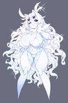 big_breasts breasts female hair huge_breasts inverted_nipples multi_eye nipples one_eye_closed smile solo white_body white_hair slugbox scleriteaeaeaggadah animal_humanoid arthropod arthropod_humanoid humanoid absurd_res hi_res